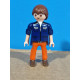 PLAYMOBIL FIGURA HOMBRE CITY CAMISETA AZUL - 9/11/21