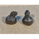 PLAYMOBIL 2X PELUCA PARA SAMURAIS , ASIATICA - 9/11/21