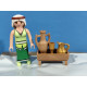 PLAYMOBIL VENDEDORA DE ARTESANIA , MERCADO , MEDIEVAL , BELEN - 5/6/23