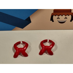 PLAYMOBIL 2X LAZO CUELLO ROJO - 29/1/25