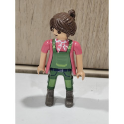PLAYMOBIL FIGURA CHICA PETO VERDE - 10/11/18