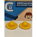 PLAYMOBIL 2X GORRO AMARILLO GRANJA , VAN GOGH - 10/11/18