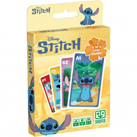 JUEGO DE CARTAS 4 EN 1 STITCH SHUFFLE