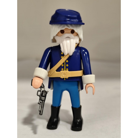 PLAYMOBIL SOLDADO DE L A UNION , NORDISTA  BARBA BLANCA - 14/5/25