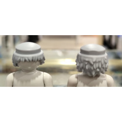 PLAYMOBIL 2X PELUCA GRIS PELO RIZADO - 18/9/20