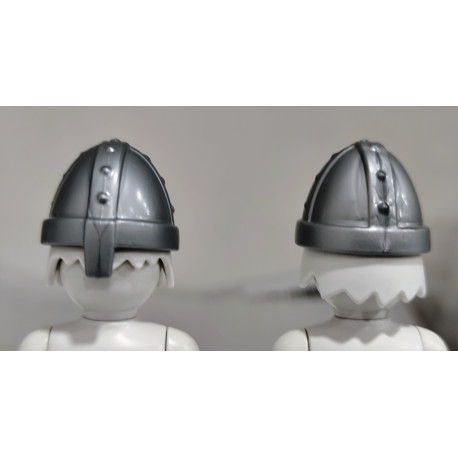 PLAYMOBIL 2X CASCO MEDIEVAL PLATA PROTECTOR NARIZ - 18/6/25