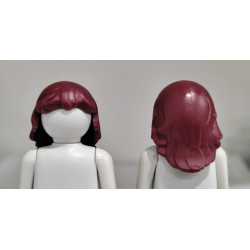 PLAYMOBIL 2X PELUCA PELO LARGO CAOBA- 18/6/25