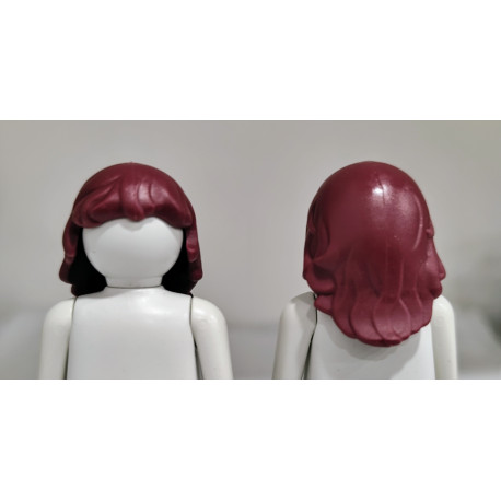 PLAYMOBIL 2X PELUCA PELO LARGO CAOBA- 18/6/25