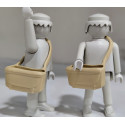 PLAYMOBIL 2X ZURRON COLOR CREMA , BOLSA PERIODICOS -  18/6/25