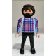 PLAYMOBIL  FIGURA HOMBRE CON BARBA Y CAMISETA CUADROS  - 22/6/25