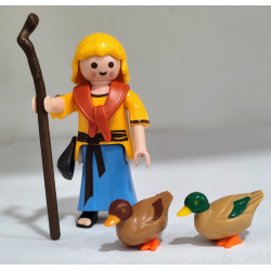 PLAYMOBIL  ALDEANA , PASTORA CON PATOS , BELEN - 27/6/25