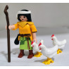 PLAYMOBIL  ALDEANA , PASTORA CON GALLINAS  , BELEN - 27/6/25