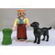 PLAYMOBIL  ALDEANA , AGRICULTORA CON PERRO  , BELEN - 27/6/25