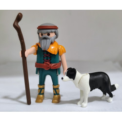PLAYMOBIL  ALDEANO , PASTOR CON PERRO , BELEN - 27/6/25