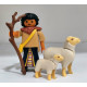 PLAYMOBIL  ALDEANO , PASTOR CON OVEJAS , BELEN - 27/6/25