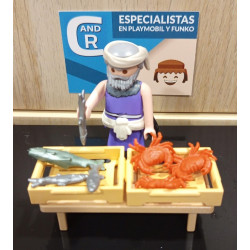 PLAYMOBIL  ALDEANO , VENDEDOR DE PESCADO , BELEN - 27/6/25