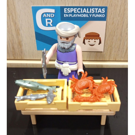 PLAYMOBIL  ALDEANO , VENDEDOR DE PESCADO , BELEN - 27/6/25
