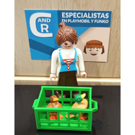 PLAYMOBIL  ALDEANA CON PATOS EN CESTA  , BELEN - 27/6/25