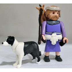 PLAYMOBIL ALDEANO , PEREGRINO CON PERRO, BELEN - 9/11/15