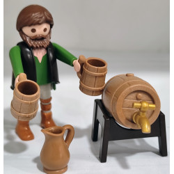 PLAYMOBIL ALDEANO , CAMARERO CON BIDON DE VINO, BELEN - 9/11/15