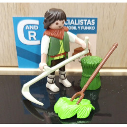 PLAYMOBIL  ALDEANO , AGRICULTOR CON HOZ  , BELEN - 27/6/25