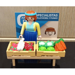 PLAYMOBIL  ALDEANA , VENDEDORA CON PUESTO DE VERDURAS  , BELEN - 27/6/25