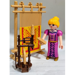 PLAYMOBIL  ALDEANA , HILANDERA CON TELAR  , BELEN - 27/6/25