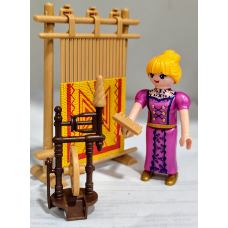 PLAYMOBIL  ALDEANA , HILANDERA CON TELAR  , BELEN - 27/6/25