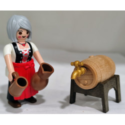 PLAYMOBIL  ALDEANA, CAMARERA CON BIDON DE VINO  , BELEN - 27/6/25