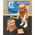 PLAYMOBIL  ALDEANO , LEÑADOR CON MADERAS  , BELEN - 27/6/25