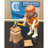 PLAYMOBIL  ALDEANO , LEÑADOR CON MADERAS  , BELEN - 27/6/25