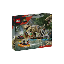 LEGO JURASSIC WORLD - HUIDA POR EL RÍO Y T. REX A LA CAZA