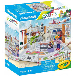 PLAYMOBIL 71514 - PELUQUERIA CANINA PARA PINTAR , CON BOLIGRAFOS SOLUBLES EN AGUA
