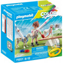 PLAYMOBIL 71517 - CUIDADORA PERROS PARA PINTAR , ROTULADORES INCLUIDOS