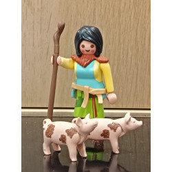 PLAYMOBIL ALDEANA PASTORA CON CERDITOS , BELEN - 10/7/25