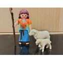 PLAYMOBIL ALDEANA PASTORA CON OVEJAS , BELEN - 10/7/25