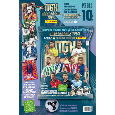 Megapacks Megacracks 2025/26 (Arch.+ 4 Sobres + 3 C.E.) de Panini Cromos