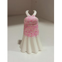 PLAYMOBIL VESTIDO DE FIESTA BLANCO CON TONOS ROSAS  - 21/8/25