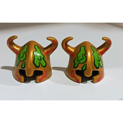 PLAYMOBIL 2X CASCO DORADO CON CUERNOS PARA ZOMBIES - 21/8/25