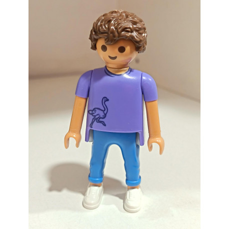 PLAYMOBIL FIGURA CHICO CON CAMISETA MORADA - 24/8/25