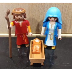 PLAYMOBIL MARIA Y JOSE CON EL NIÑO JESUS , BELEN  - 28/8/25