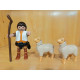 PLAYMOBIL PASTOR CON OVEJAS 5 , ALDEANO, BELÉN - 11/2/16