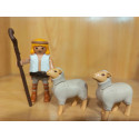 PLAYMOBIL PASTOR CON OVEJAS 3 , ALDEANO , BELÉN - 11/2/16