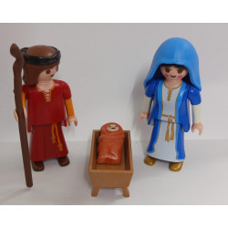 PLAYMOBIL MARIA Y JOSE CON EL NIÑO JESUS , BELEN  - 28/8/25