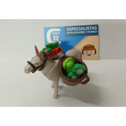 PLAYMOBIL BURRO TRANSPORTANDO VERDURAS , BELEN 2 - 10/7/25