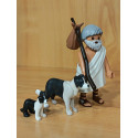 PLAYMOBIL ALDEANO , PEREGRINO CON PERROS , BELEN - 9/11/15