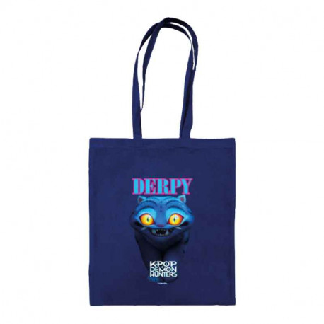 KPOP DEMON HUNTERS - BOLSA TOTE REUTILIZABLE BAG AZUL DERPY