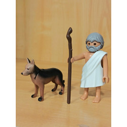 PLAYMOBIL ALDEANO , PASTOR CON SU PERRO PASTOR ALEMAN - 27/5/21