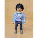 PLAYMOBIL FIGURA CHICA ASIATICA CON VAQUEROS - 27/5/21