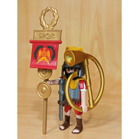 PLAYMOBIL SOLDADO ROMANO CON ESTANDARTE Y TROMPETA - 13/12/15